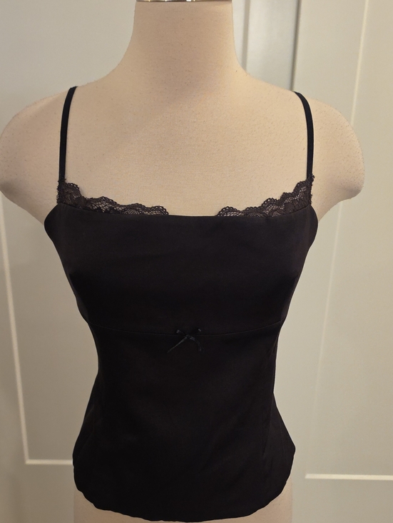 Zara Tops - Zara women’s  Black Lace-Trim adjustable Strap Cami size XL great condition